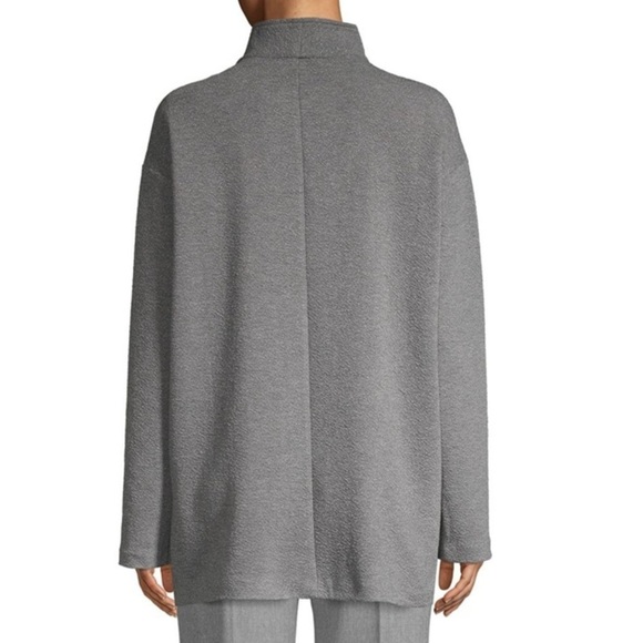 Halston Grey Cross Over Collar modern Peacoat Jacket women’s medium grey fall - Picture 3 of 8